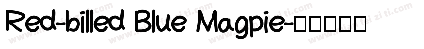 Red-billed Blue Magpie字体转换
